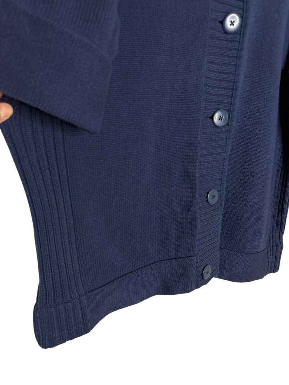 Coldwater Creek Cardigan Sweater Button Front Navy Blue 1X 16W 18W - Picture 3 of 7